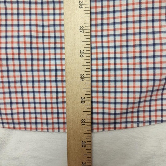 Eton Shirt Mens 16 41 Orange Blue Check Contemporary Fit Dress Button Up - Picture 9 of 12